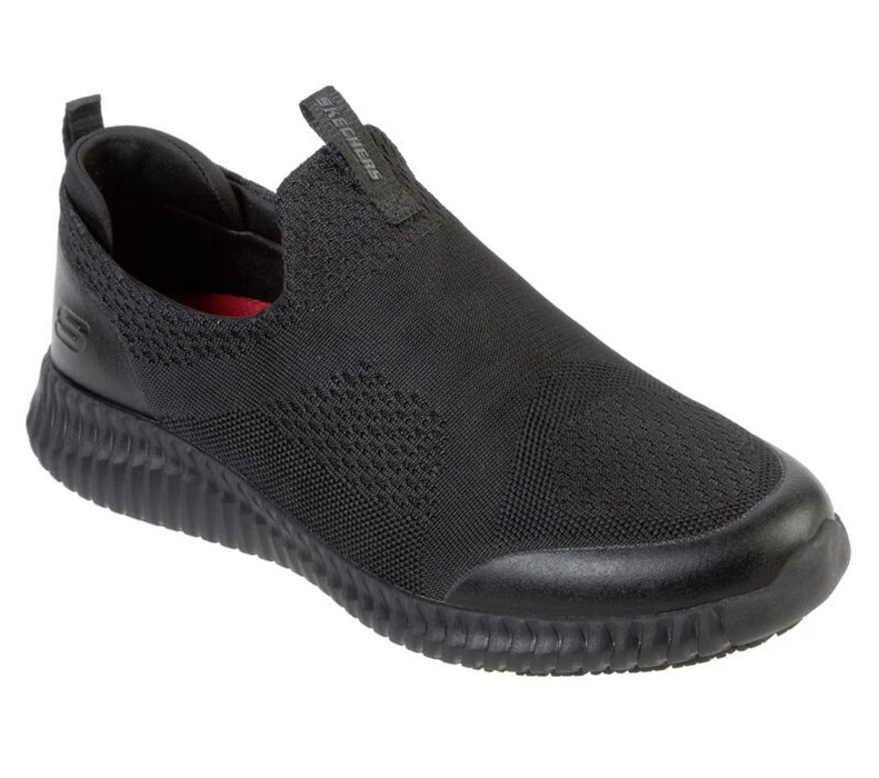 Skechers Herr Svarta Slip On - Work Relaxed Fit: Cessnock - Colleton Sr - Sverige (JYBCX-0293)